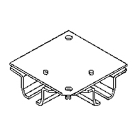 Raccord pour joint d'angle de 90° pour murs-rideaux mont&eacute;s au plafond Equipex