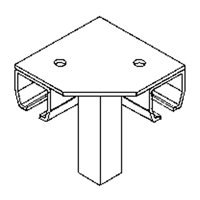 Raccord pour joint d'angle de 90° pour murs-rideaux mont&eacute;s au sol Equipex