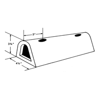 D&eacute;fenses de quai en caoutchouc refoul&eacute;, Caoutchouc, 4-1/2" la x 12" lo x 3-3/4" p Equipex