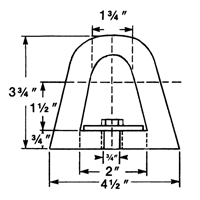 D&eacute;fenses de quai en caoutchouc refoul&eacute;, Caoutchouc, 4-1/2" la x 12" lo x 3-3/4" p Equipex