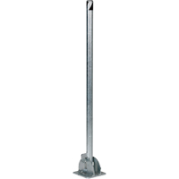Butoirs repliables, Acier, 42" h x 1-3/4" la, Argent Equipex
