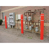 Capuchons en polyethylene pour borne de protection, 6-5/8" dia. x 52" l, Rouge Equipex