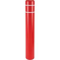 Capuchons en polyethylene pour borne de protection, 4-1/2" dia. x 52" l, Rouge Equipex