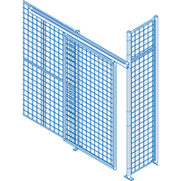 Composantes pour partitions & cloisons grillag&eacute;es - Portes coulissantes, 4' la x 8' h Equipex