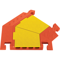 Protecteurs de c&acirc;bles robustes &agrave; 4 canaux Linebacker, virage &agrave; droite Equipex