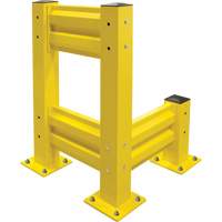 Barri&egrave;re de s&eacute;curit&eacute; de qualit&eacute; industrielle, Acier, 19" lo x 12" h, Jaune s&eacute;curit&eacute; OSHA Equipex