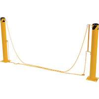 Syst&egrave;me de bornes de protection et chaînes pour quai, Acier, 42" h x 6-5/8" la, Jaune Equipex