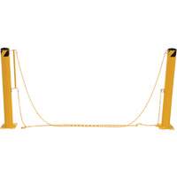 Syst&egrave;me de bornes de protection et chaînes pour quai, Acier, 42" h x 6-5/8" la, Jaune Equipex