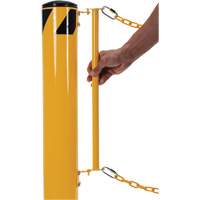 Syst&egrave;me de bornes de protection et chaînes pour quai, Acier, 42" h x 6-5/8" la, Jaune Equipex