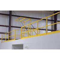 Mezzanine Safety Gate, 68-1/2" L x 42" H, 80-1/16" Raised, Yellow Equipex