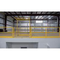 Mezzanine Safety Gate, 68-1/2" L x 42" H, 80-1/16" Raised, Yellow Equipex