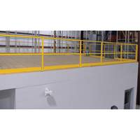 Mezzanine Safety Gate, 68-1/2" L x 42" H, 80-1/16" Raised, Yellow Equipex