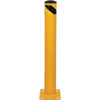 Bollard, Steel, 36" H x 4-1/2" W, Yellow Equipex