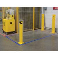 Safety Bollard, Steel, 36" H x 5-1/2" W, Yellow Equipex