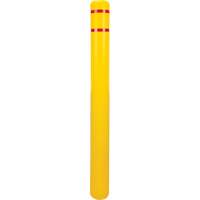 Capuchon en poly&eacute;thyl&egrave;ne pour borne de protection, 4-1/2" dia. x 52" l, Rouge/Jaune Equipex