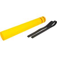 Capuchon en poly&eacute;thyl&egrave;ne pour borne de protection, 6-5/8" dia. x 52" l, Rouge/Jaune Equipex