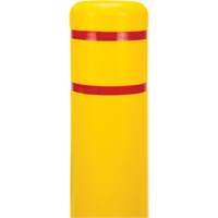 Capuchon en poly&eacute;thyl&egrave;ne pour borne de protection, 6-5/8" dia. x 52" l, Rouge/Jaune Equipex