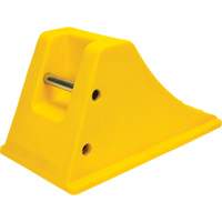 Wheel Chocks with Aluminum Tread, Polyurethane, Safety Yellow, 11-1/4" W x 21" D x 12-1/4" H Equipex