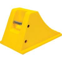 Cales de roue avec surface antid&eacute;rapante en caoutchouc, Polyur&eacute;thane, Jaune, 11-1/4" la x 21" p x 12-1/4" h Equipex
