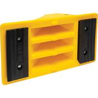 Cales de roue avec surface antid&eacute;rapante en caoutchouc, Polyur&eacute;thane, Jaune, 11-1/4" la x 21" p x 12-1/4" h Equipex