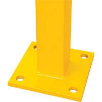 End Post for Light-Duty Guard Rails, Steel, 42" H, Safety Yellow Equipex