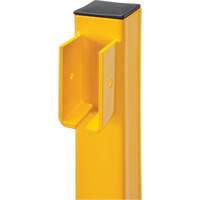 End Post for Light-Duty Guard Rails, Steel, 42" H, Safety Yellow Equipex
