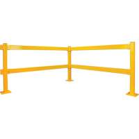 Lift-Out Guard Rail, Steel, 3' L x 4" H, Safety Yellow Equipex