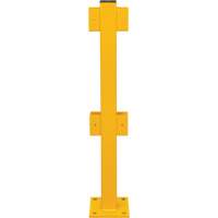 In-Line Post for Light-Duty Guard Rails, Steel, 42" H, Safety Yellow Equipex