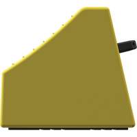 Cale de roue ultra-robuste pour l'exploitation mini&egrave;re Checkers Safety sans support, PEHD, Jaune, 14-1/2" la x 17-1/2" p x 16" h Equipex