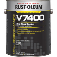 High-Performance V7400 System 340 VOC DTM Alkyd Enamel, Black, High-Gloss, Gallon Equipex