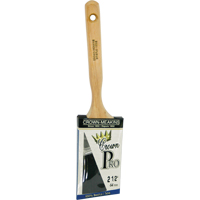 Crown Pro Straight Paint Brush, Bristle, Wood Handle, 2-1/2" Width Equipex