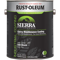 Sierra S60 Water-Based Epoxy Maintenance Coating Part 2 Base, Gallon, Black Equipex