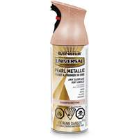 Universal&reg; Pearl Paint & Primer In One Spray Paint, Champagne Pink, Metallic, Aerosol Can Equipex