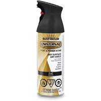 Universal&reg; Enamel Paint & Primer In One, Black, Very Flat, Aerosol Can Equipex