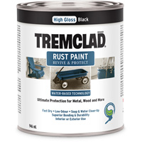 Tremclad&reg; Water-Based Rust Paint, 946 ml, Can, Black Equipex