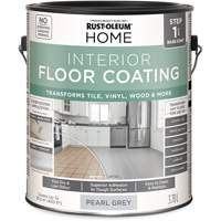 Home Interior Floor Coating System Base Coat, 3.78 L, Water-Based, Very Flat, Grey Equipex