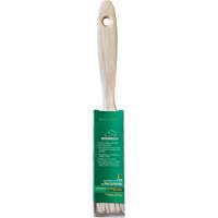 Pinceau pour murs et moulures One Coat, Soie blanche, Manche Bois, Largeur de 1" Equipex