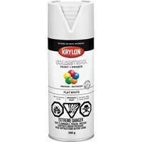 Appr&ecirc;t + peinture COLORmaxx, Blanc, Tr&egrave;s mat, 12 oz, Canette a&eacute;rosol Equipex
