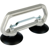Vacuum Cups - Heavy-Duty Double Cup, 50 lbs. Capacity, 4", Pull-bar, 10" Handle Length Equipex