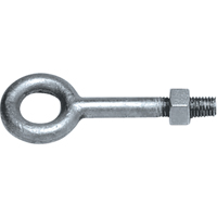 Eye Bolts, 5/8" Dia., 4-1/4" L, Galvanized, 800 lbs. (0.4 tons) Capacity Equipex