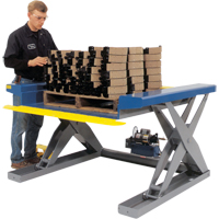 Tables &eacute;l&eacute;vatrices hydrauliques pr&egrave;s du sol, Acier, Capacit&eacute; de 2000 lb Equipex