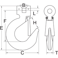 Clevis Slip Hook with Latch - Grade 70 Equipex