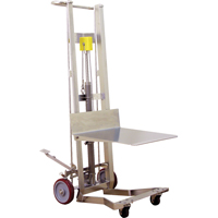 Hydraulic Platform Lift Stacker, Foot Pump Operated, 750 lbs. Capacity, 54" Max Lift Equipex
