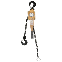 Heavy Duty Gold Series Lever Chain Hoist, 10' Lift, 12000 lbs. (6 tons) Capacity, Alloy Steel Chain Equipex