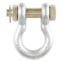 Bolt Type Anchor Shackle, 1/4", Bolt Type, Hot Dip Galvanized Equipex
