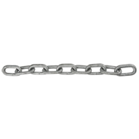 Chaîne &agrave; maillon droit, Acier &agrave; faible teneur en carbone, 1/8" x 1000' (304,8 m) l, Calibre 30, Charge d'utilisation 400 lb (0,2 tonne) Equipex