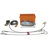 Palan &agrave; c&acirc;ble d'acier Tirfor TU32 en ensemble de r&eacute;cup&eacute;ration, Diam&egrave;tre du fil 5/8", Capacit&eacute; 8000  lb (4 tonnes) Equipex