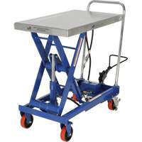 Pneumatic Hydraulic Scissor Lift Table, Steel, 32-1/2" L x 19-3/4" W, 1000 lbs. Cap. Equipex