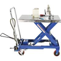 Pneumatic Hydraulic Scissor Lift Table, Steel, 32-1/2" L x 19-3/4" W, 1000 lbs. Cap. Equipex