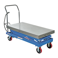 Pneumatic Hydraulic Scissor Lift Table, Steel, 47-1/4" L x 24" W, 1500 lbs. Cap. Equipex